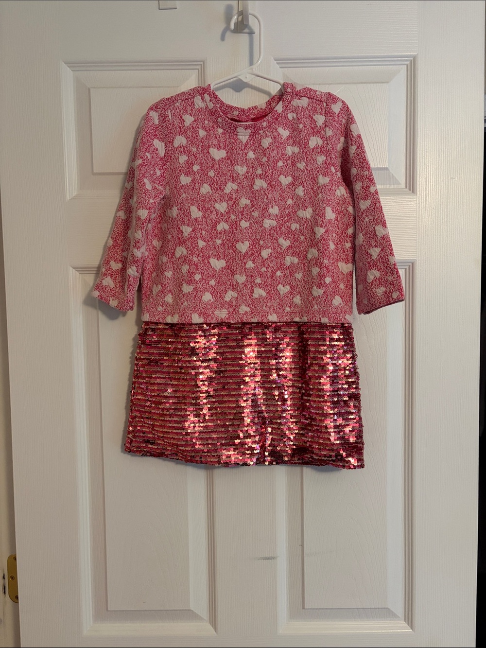 Hatley pink sequin dress, size 5